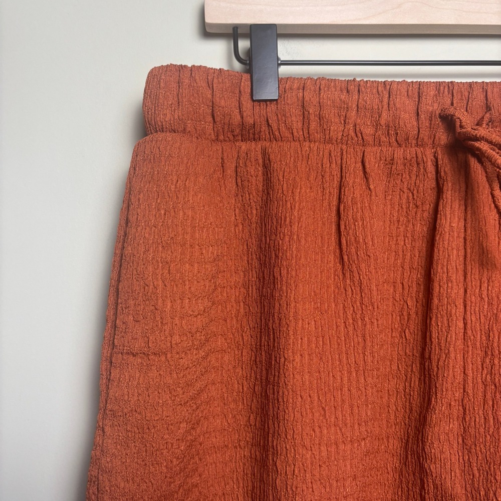 Fashion Nova Orange Oversized Long Sleeve Tunic Button Shirt Shorts Set Women XL - Picture 7 of 11